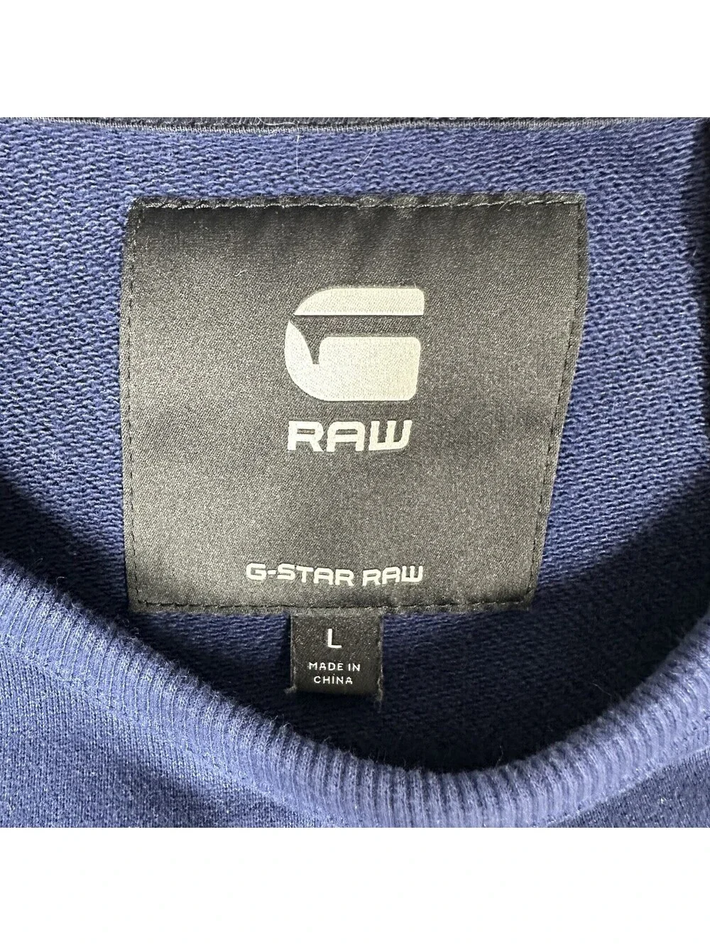 G-Star Raw Crewneck Sweatshirt Size Large Multicolor Logo Spell Out